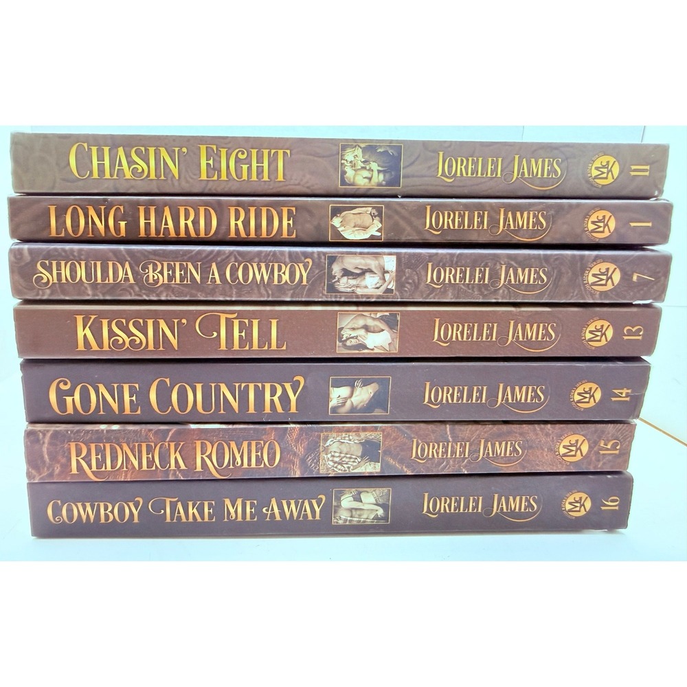 Lorelei James Rough Riders Series Western Romance Paperback Book Lot of 7